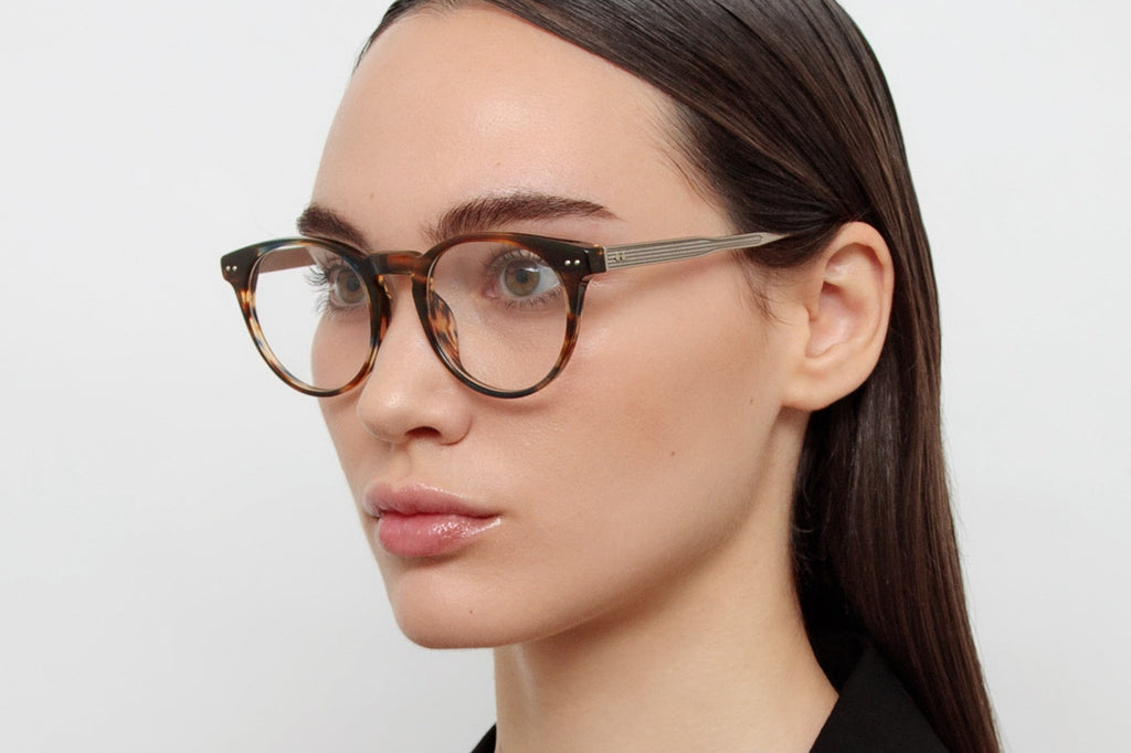 Linda Farrow - Kaan Eyeglasses Earth Horn/Light Gold (C2)