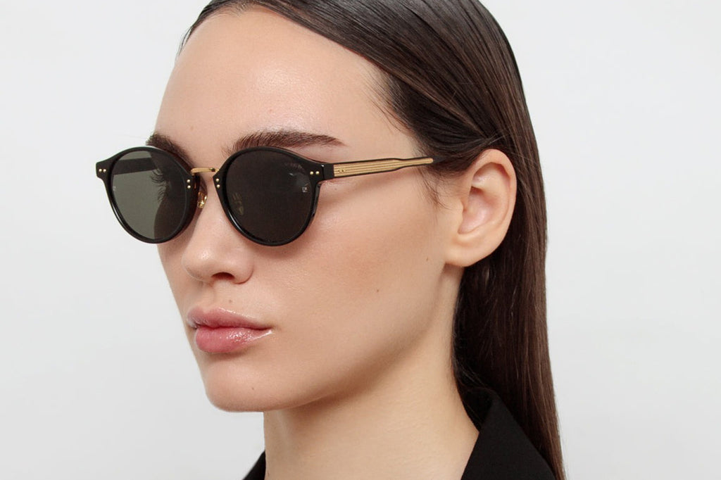 Linda Farrow - Marco Sunglasses Black/Yellow Gold (C1)