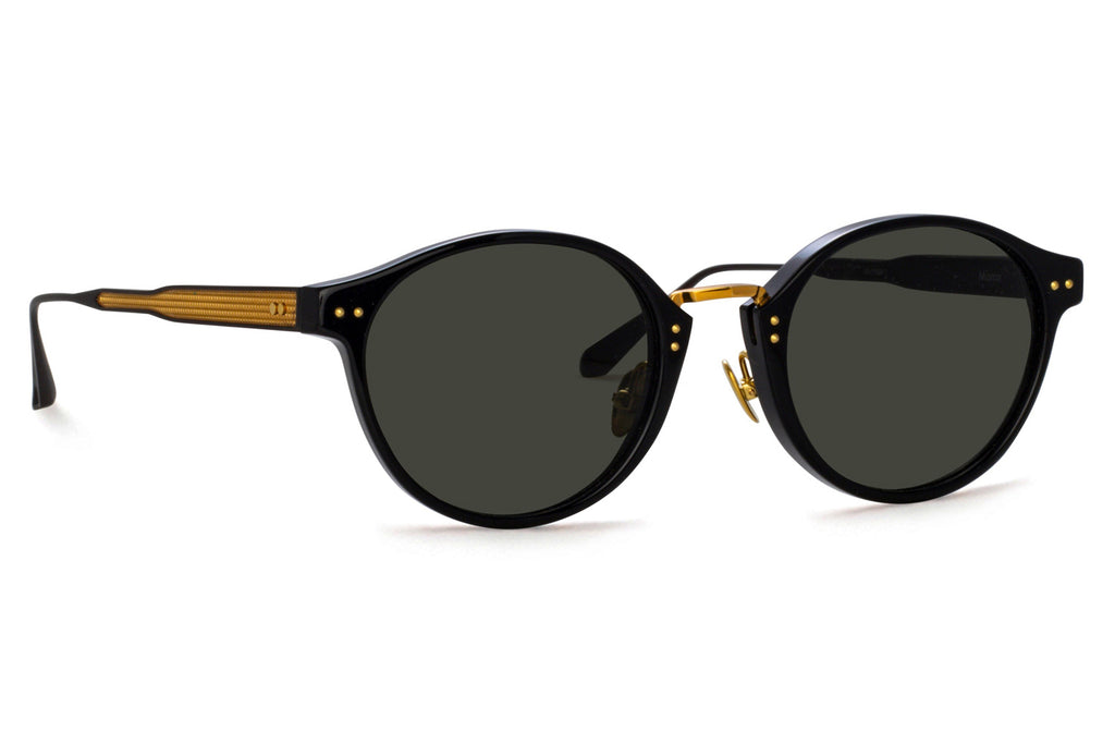 Linda Farrow - Marco Sunglasses Black/Yellow Gold (C1)