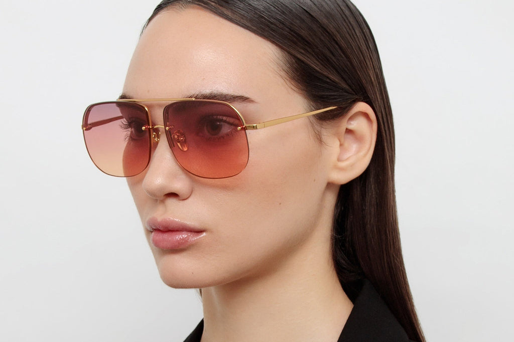 Linda Farrow - Seren Sunglasses Yellow Gold (C4)