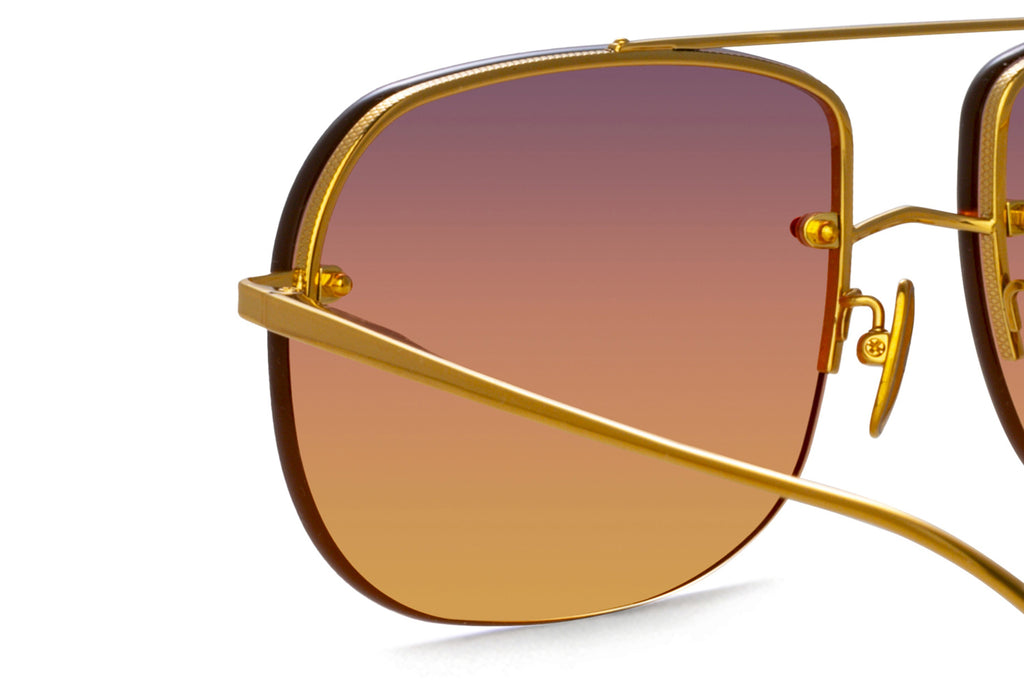 Linda Farrow - Seren Sunglasses Yellow Gold (C4)