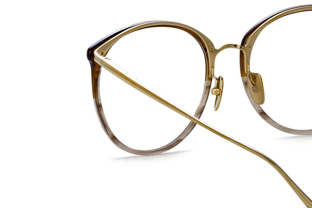 Linda Farrow - Kings Eyeglasses Caramel Horn (C39)