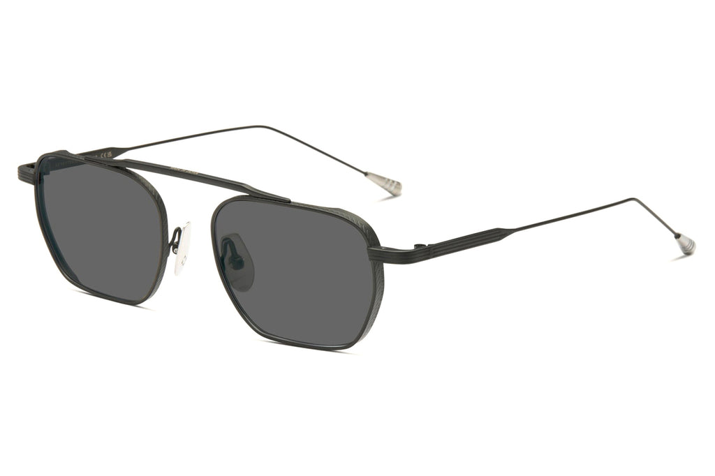 Lunetterie Générale - Concorde Sunglasses Black & Palladium with Solid Grey Lenses