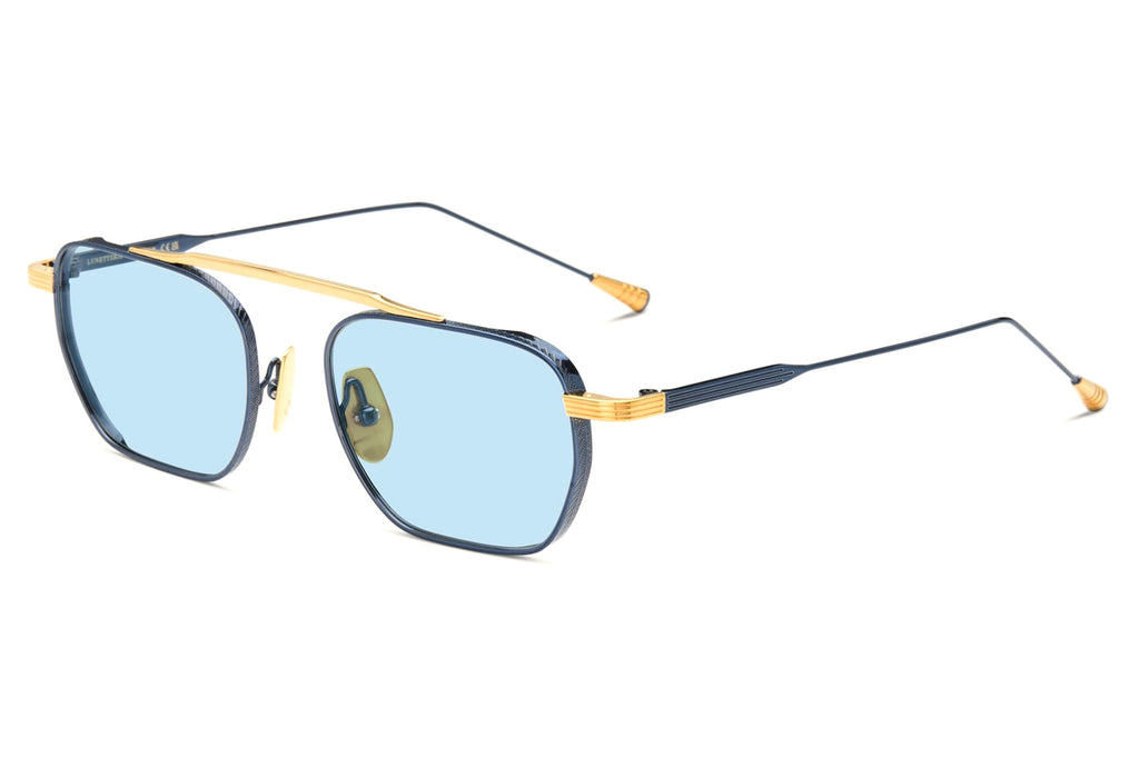 Lunetterie Générale - Concorde Sunglasses 20K Gold & Blue with Solid Blue Lenses