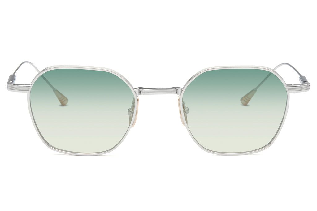 Lunetterie Générale - Cavalier Seul Sunglasses Palladium & 16k Gold with Gradient Blue Green Lenses