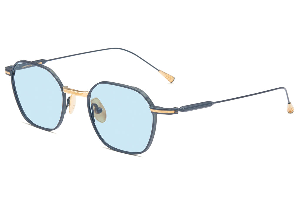 Lunetterie Générale - Cavalier Seul Sunglasses 20k Gold & Blue with Solid Blue Lenses