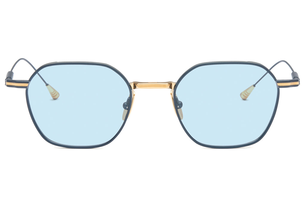 Lunetterie Générale - Cavalier Seul Sunglasses 20k Gold & Blue with Solid Blue Lenses