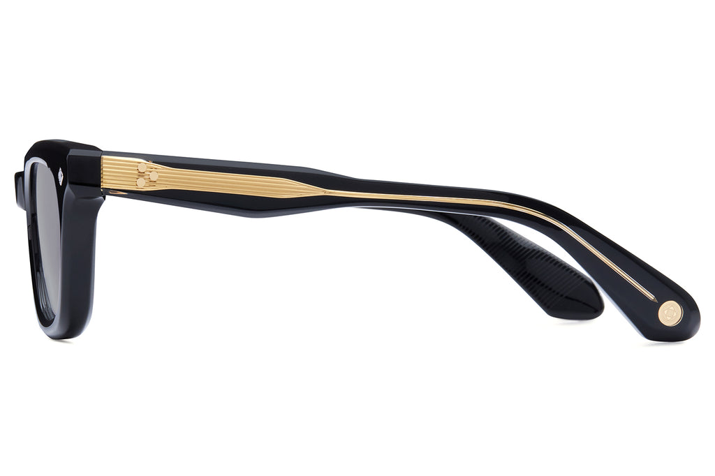 Lunetterie Générale - Forever Young Sunglasses Black & 24k Gold with Solid Grey Lenses