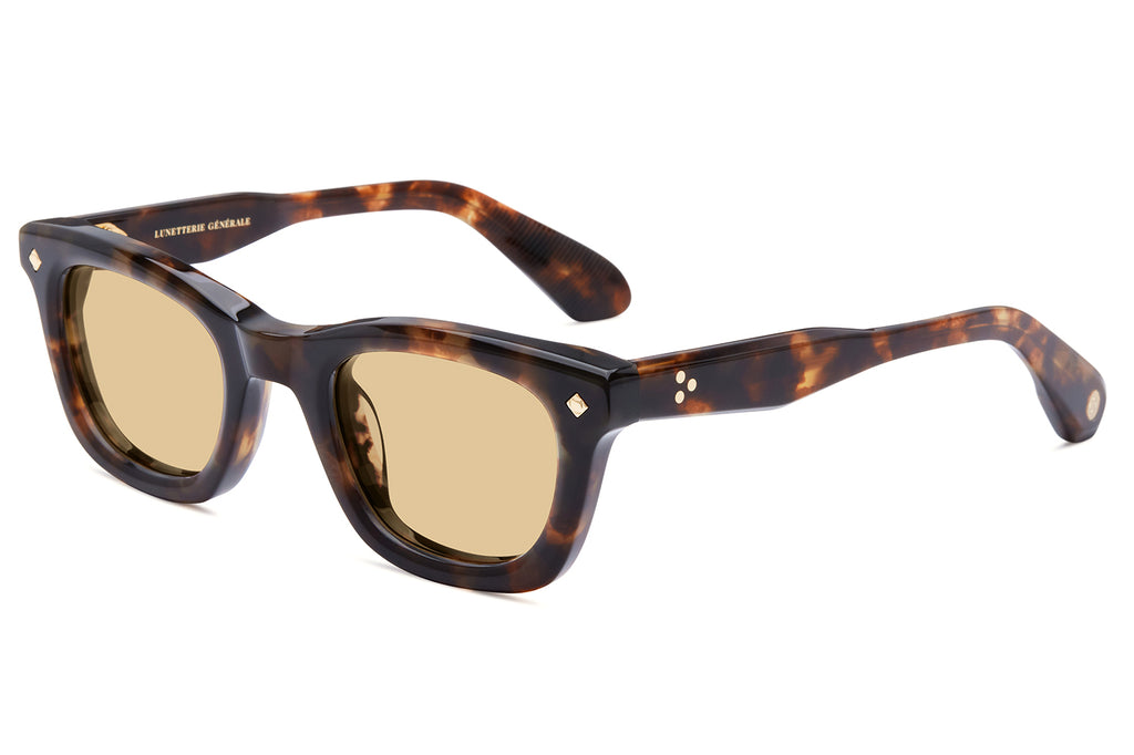 Lunetterie Générale - Forever Young Sunglasses Medium Tortoise & 24k Gold with Solid Bronze Lenses