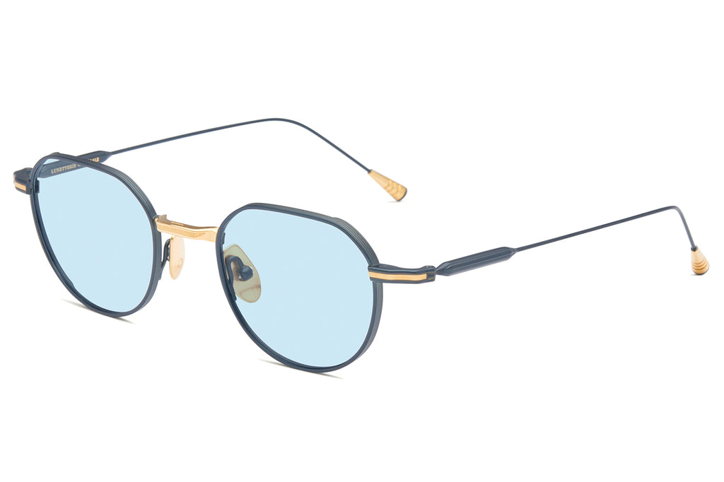 Lunetterie Générale - Mirage Sunglasses 20k Gold & Blue with Solid Blue Lenses