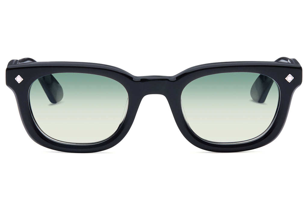 Lunetterie Générale - One More Night Sunglasses Black and Palladium with Gradient Blue Green Lenses