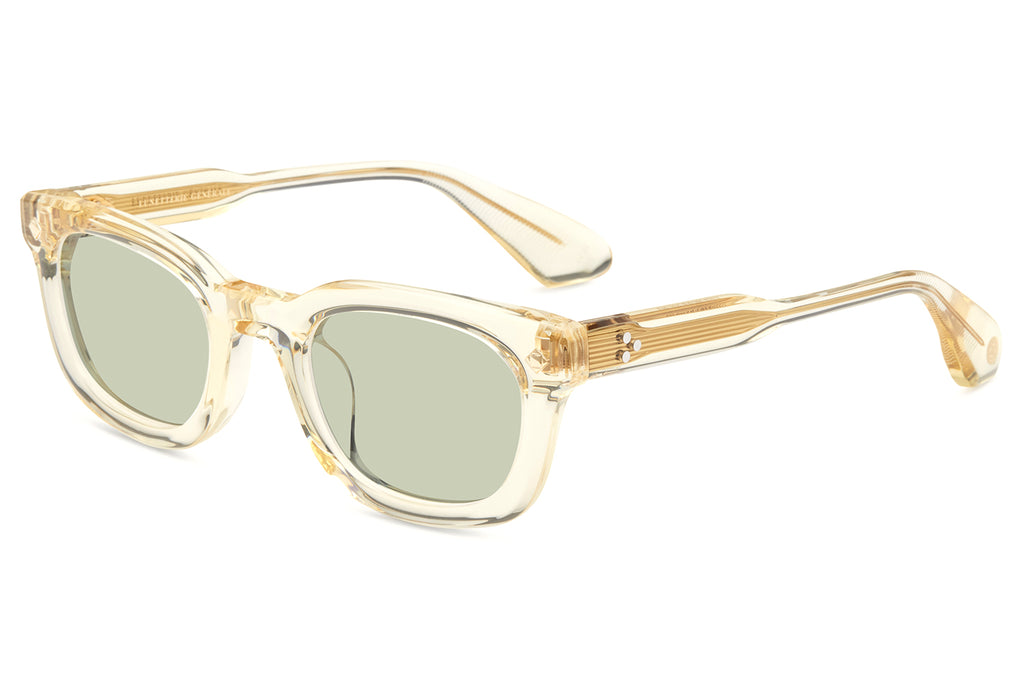 Lunetterie Générale - One More Night Sunglasses Vintage Crystal & 18k Gold with Green G13 Lenses