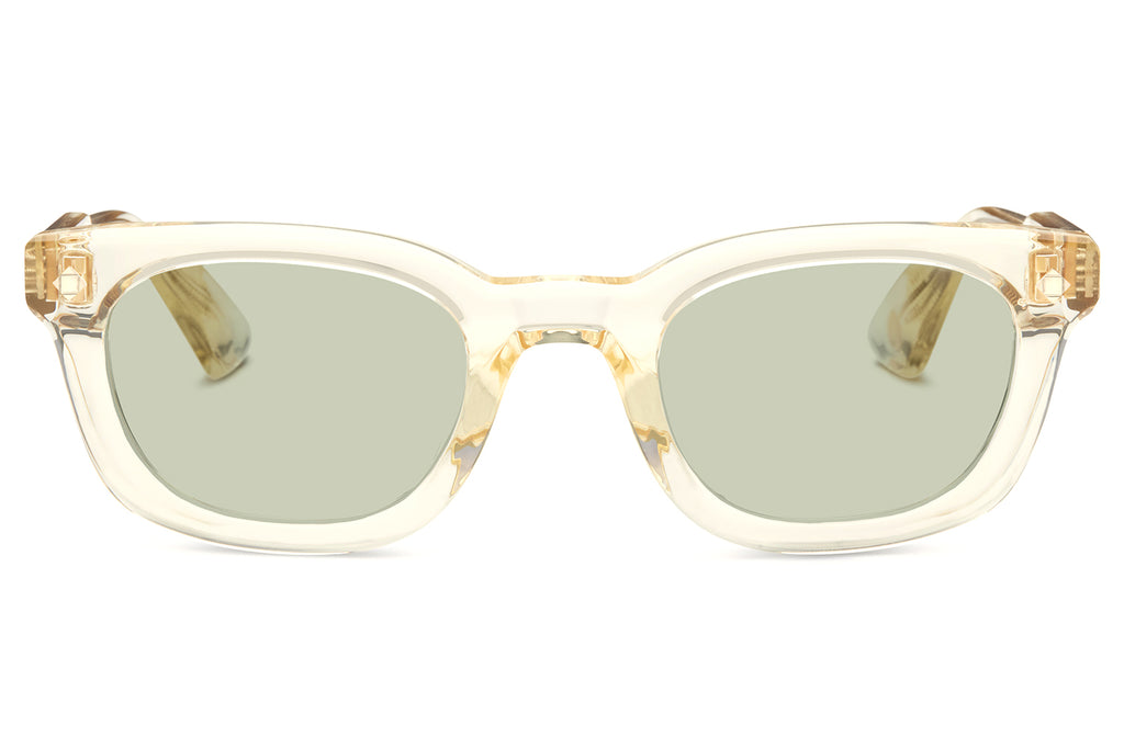 Lunetterie Générale - One More Night Sunglasses Vintage Crystal & 18k Gold with Green G13 Lenses