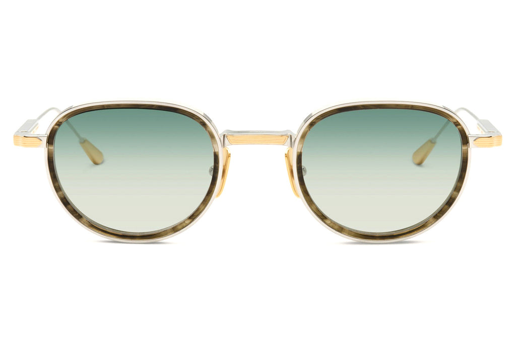 Lunetterie Générale - Panache Sunglasses Palladium and 18K Gold & Olive