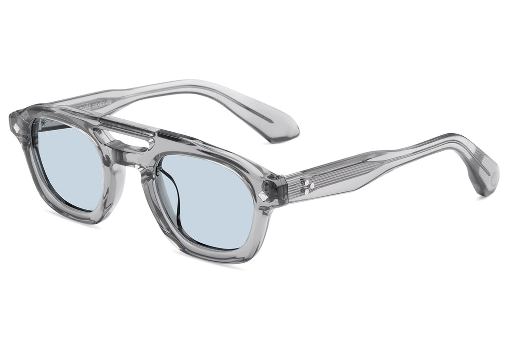 Lunetterie Générale - Pièce de Résistance Sunglasses Grey Crystal & Palladium with Solid Blue Grey 