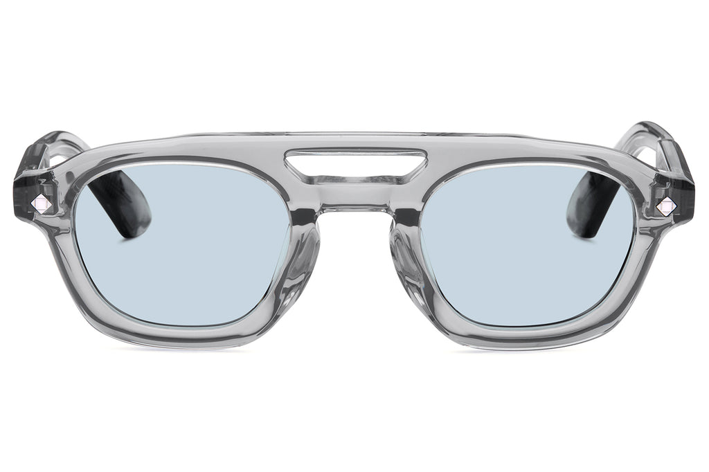 Lunetterie Générale - Pièce de Résistance Sunglasses Grey Crystal & Palladium with Solid Blue Grey