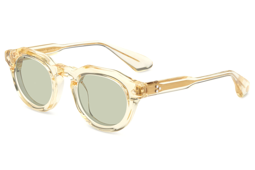 Lunetterie Générale - Hello Roméo Sunglasses Vintage Crystal & 18k Gold with Solid Green G13 Lenses