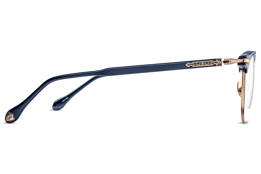 Matsuda Eyewear - M2048 Eyeglasses Navy - Rose Gold