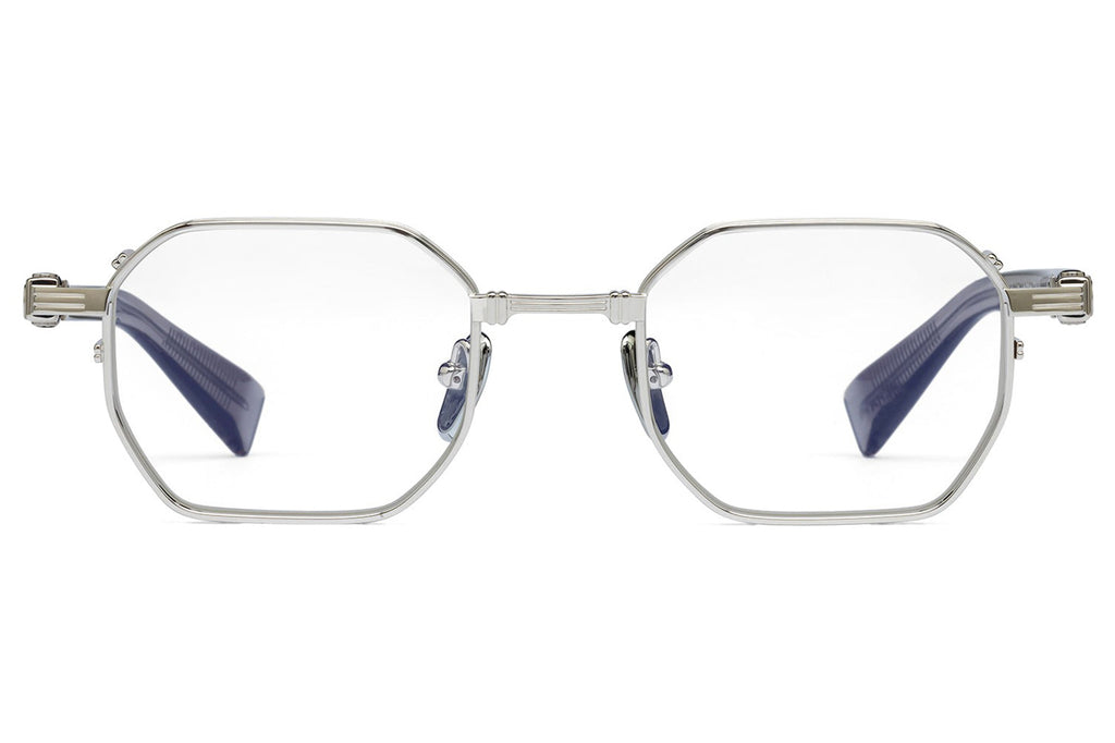 Balmain® Eyewear - Saint Jean II Eyeglasses Silver & Crystal Grey