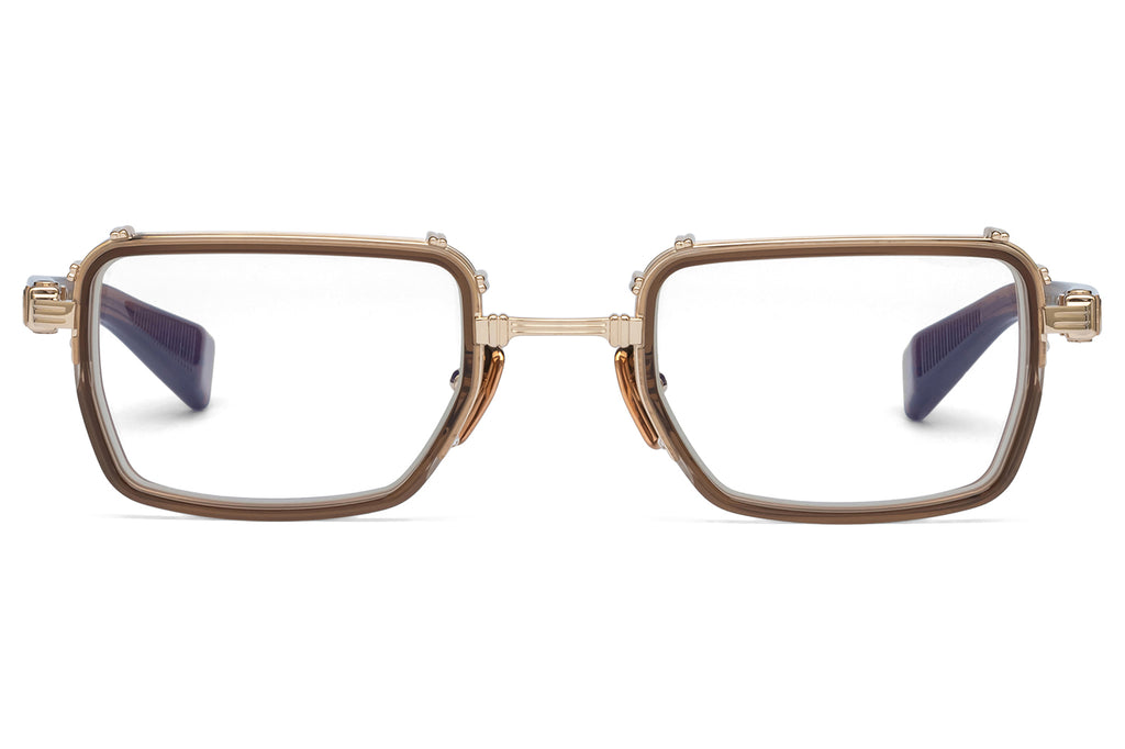 Balmain® Eyewear - Saint Jean Eyeglasses Crystal Brown & 12k Gold