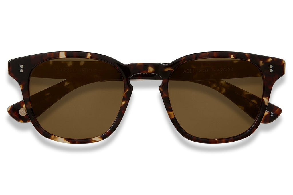 Garrett Leight - Ace II Sunglasses Agate Tortoise with Semi-Flat Pure Coffee Lenses