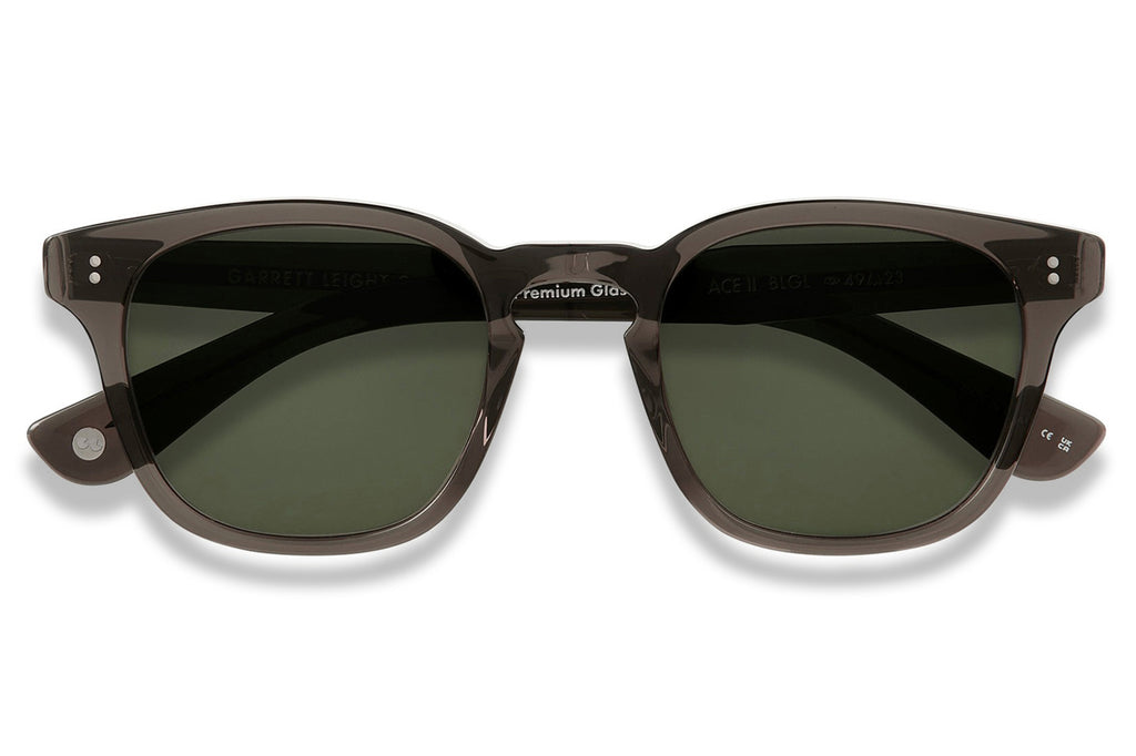 Garrett Leight - Ace II Sunglasses Black Glass with Semi-Flat Pure G15 Lenses