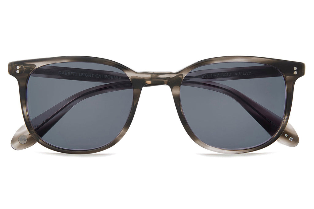 Garrett Leight - Bentley Sunglasses Black Sleet Tortoise with Blue Smoke Lenses