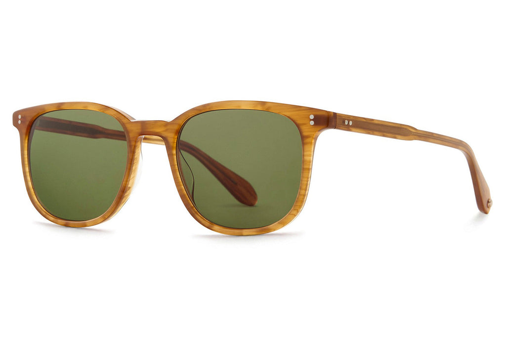 Garrett Leight - Bentley Sunglasses Butterscotch with Green Polar Lenses