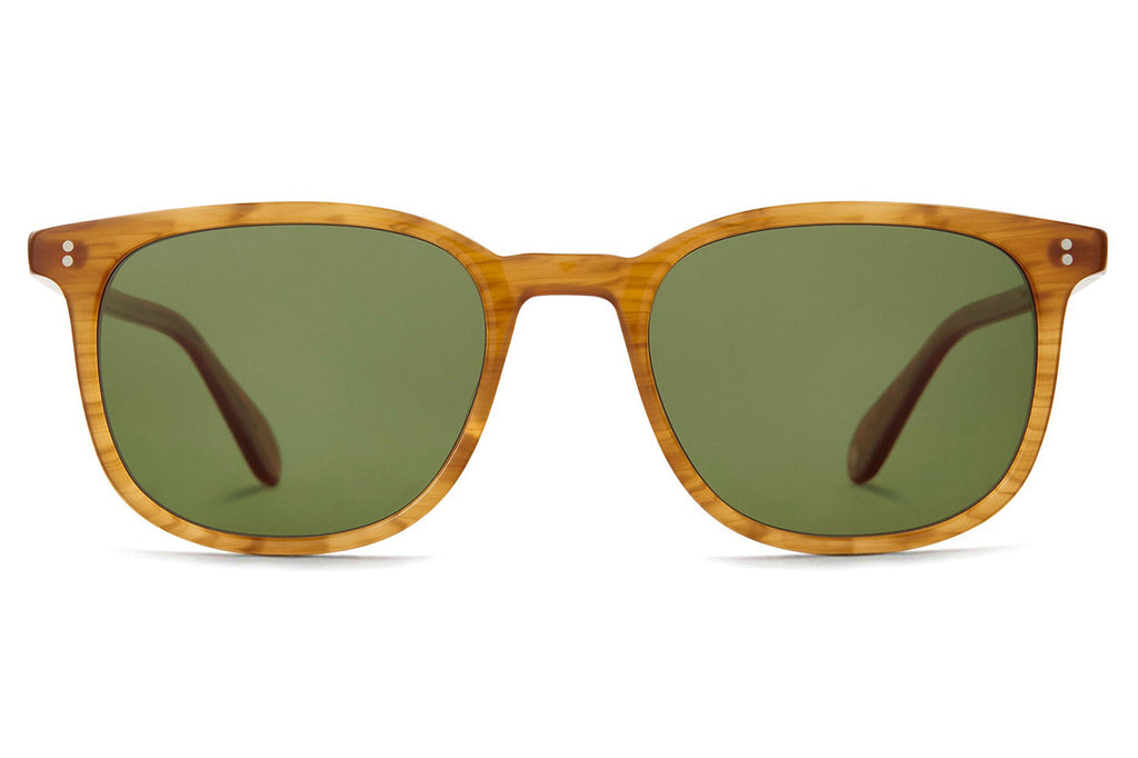 Garrett Leight - Bentley Sunglasses Butterscotch with Green Polar Lenses