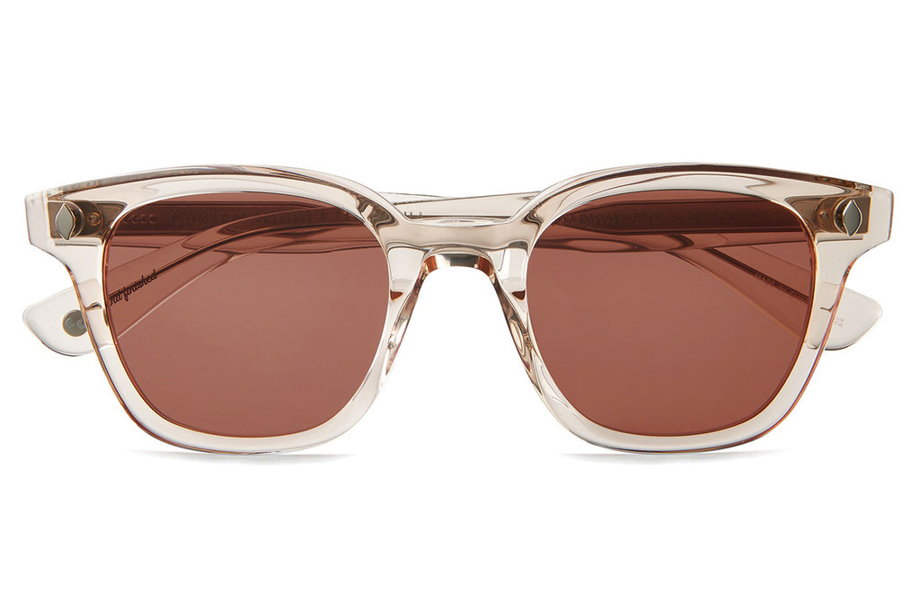 Garrett Leight - Broadway Sunglasses Prosecco with Semi-Flat Pure Rosewood Lenses