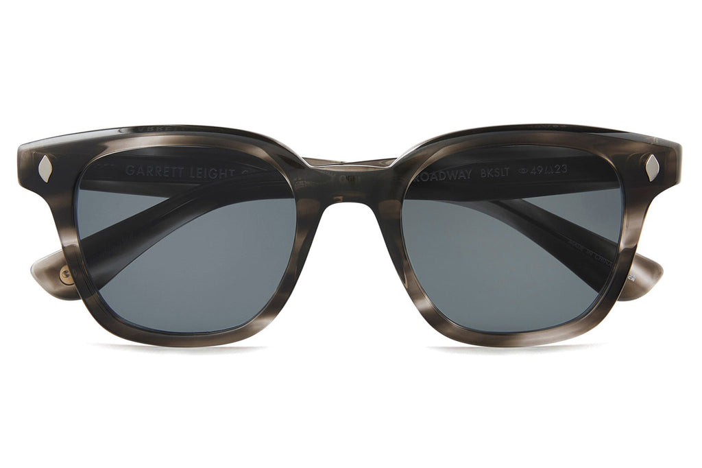 Garrett Leight - Broadway Sunglasses Black Sleet Tortoise with Semi-Flat Pure Blue Smoke Lenses