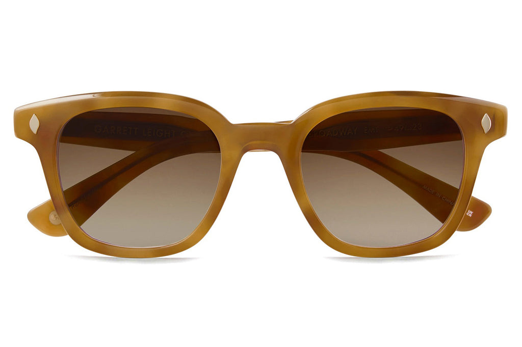 Garrett Leight - Broadway Sunglasses Ember Tortoise with Semi-Flat Auburn Gradient Lenses