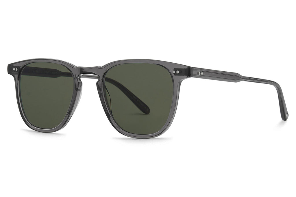 Garrett Leight - Brooks Sunglasses Grey Crystal with Semi-Flat Pure G15 Lenses