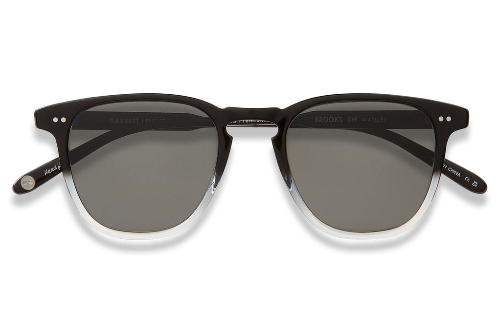 Garrett Leight - Brooks Sunglasses Graphite Fade with Semi-Flat Pure Grey Polar Lenses