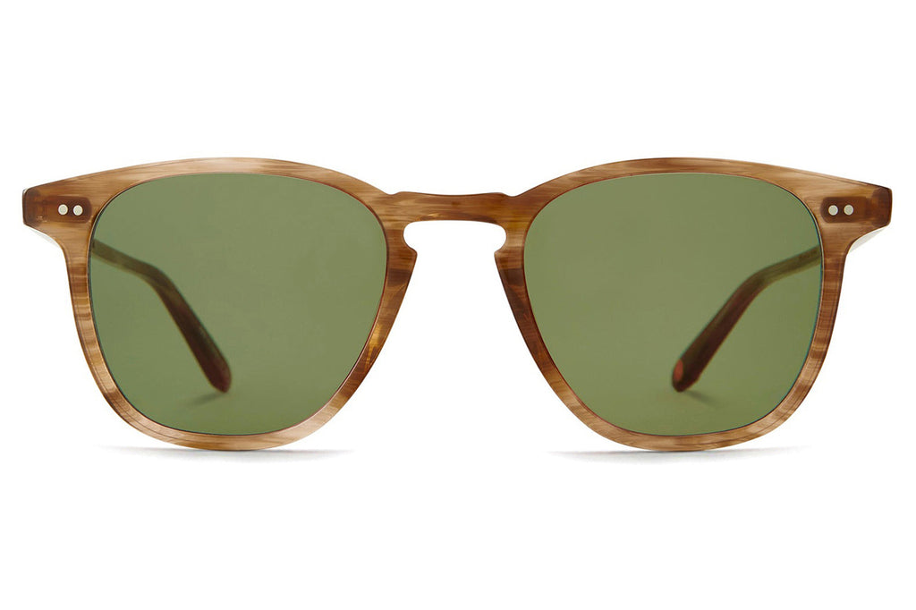 Garrett Leight - Brooks Sunglasses Pacific Teak with Semi-Flat Pure Green Lenses