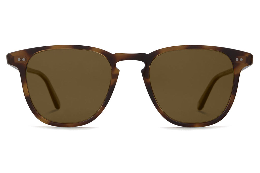 Garrett Leight - Brooks Sunglasses Spotted Brown Shell with Semi-Flat Pure Coffee Polar Lenses