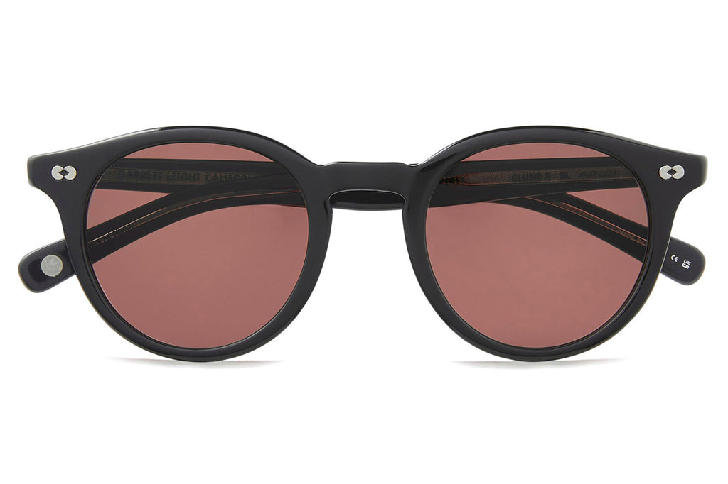 Garrett Leight - Clune X Sunglasses Black with Pure Rosewood Lenses