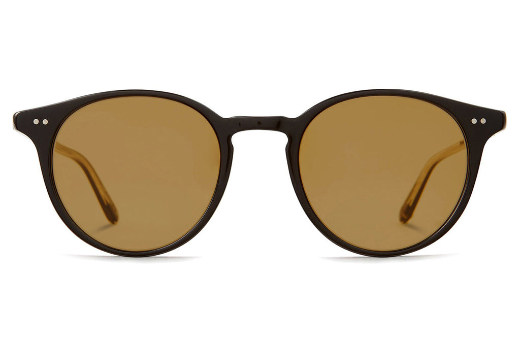 Garrett Leight - Clune Sunglasses Black with Semi-Flat Pure Maple Lenses