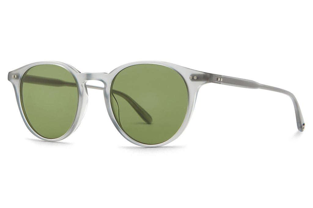 Garrett Leight - Clune Sunglasses Celestite with Semi-Flat Pure Green Lenses