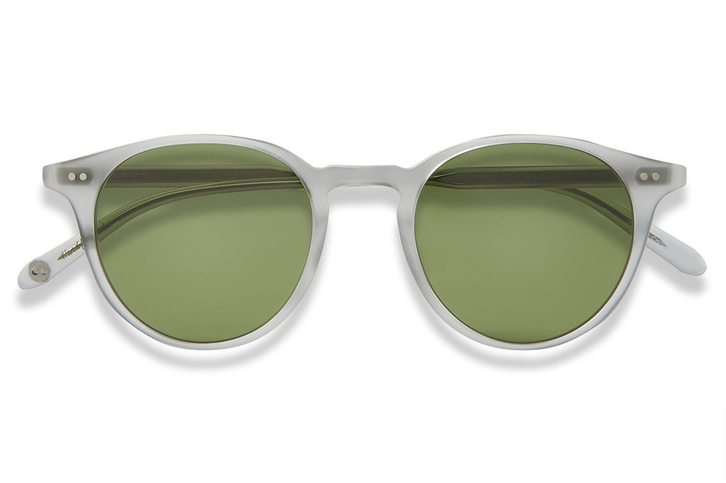 Garrett Leight - Clune Sunglasses Celestite with Semi-Flat Pure Green Lenses