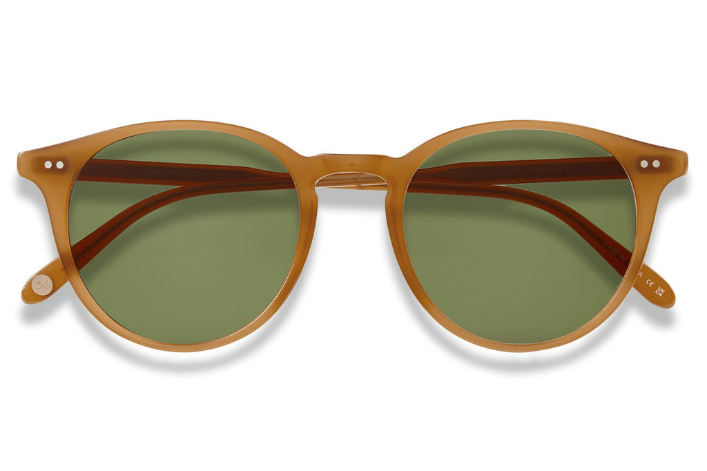 Garrett Leight - Clune Sunglasses Summer Sun with Semi-Flat Pure Green Lenses