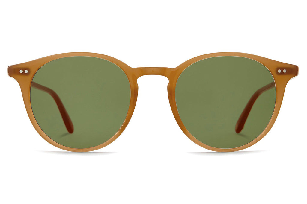 Garrett Leight - Clune Sunglasses Summer Sun with Semi-Flat Pure Green Lenses