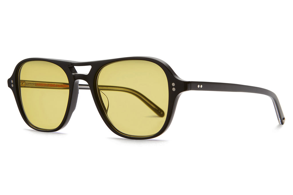 Garrett Leight - Doc Sunglasses Bio Black with Semi-Flat Desert Lenses