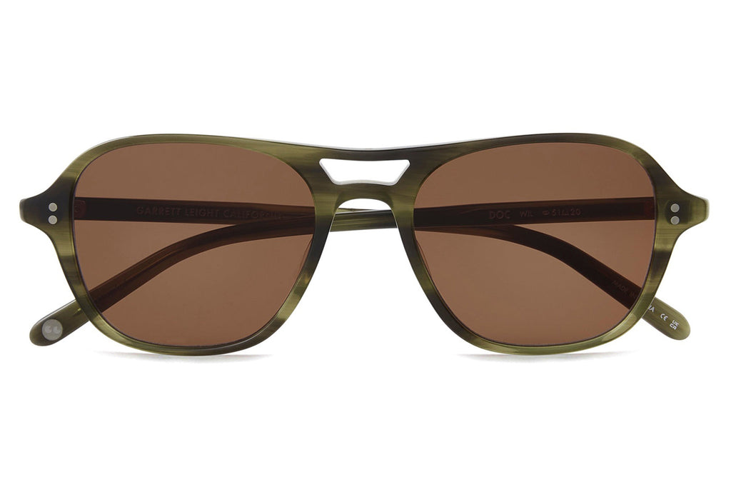 Garrett Leight - Doc Sunglasses Willow with Semi-Flat Oak Lenses