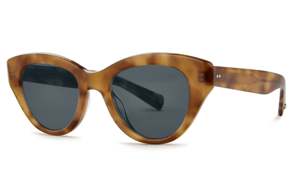 Garrett Leight - Dottie Sunglasses Ember Tortoise with Semi-Flat Blue Smoke Lenses