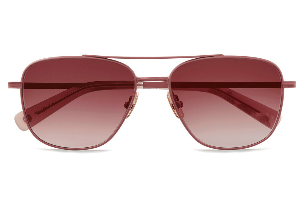 Garrett Leight - El Capitan Sunglasses Cotton Candy-Desert Rose with Semi-Flat Raspberry Gradient