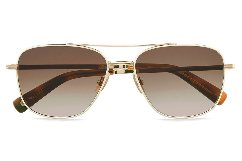 Garrett Leight - El Capitan Sunglasses Phosphorous-Spotted Brown Shell with Semi-Flat Sepia Gradient