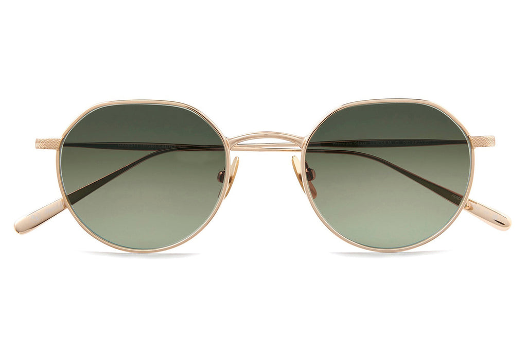 Garrett Leight - Eureka M Sunglasses Gold with Pure Evergreen Gradient Lenses