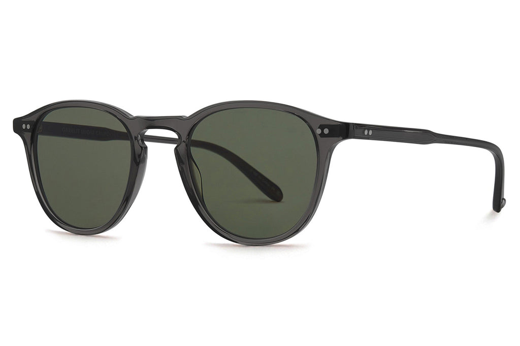 Garrett Leight - Hampton Sunglasses Black Glass with Semi-Flat Pure G15 Lenses