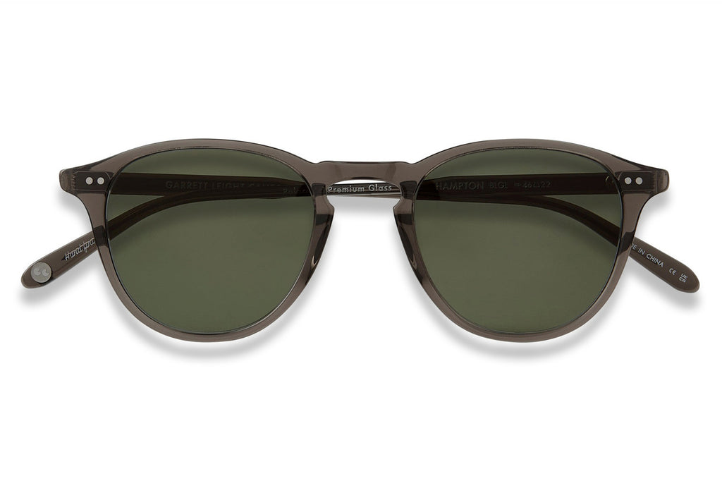 Garrett Leight - Hampton Sunglasses Black Glass with Semi-Flat Pure G15 Polar Lenses